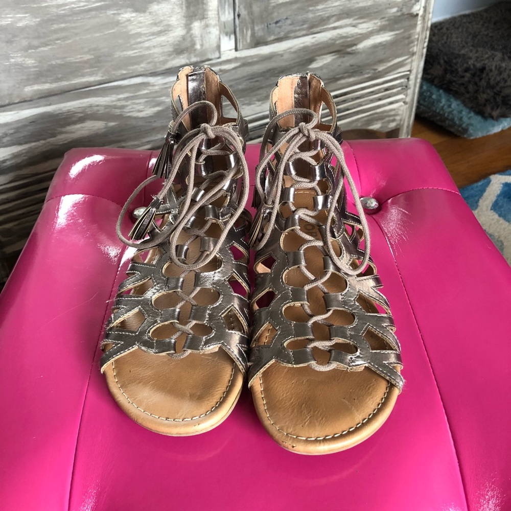 Report Pewter Gladiator Sandle